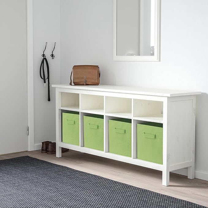 Storage Bins, Foldable Fabric Storage Cubes And Cloth Storage Organizer Drawer For Closet And Toys Storage, 2 Pack (Green)