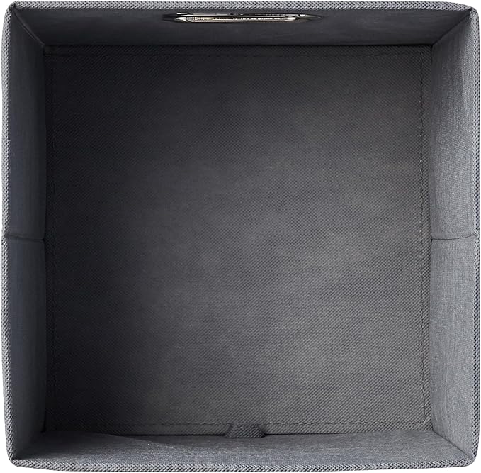 Collapsible Cube Storage Organizer Bins, 6-Pack, 10.5 x 10.5 x 11 inches, Light Grey